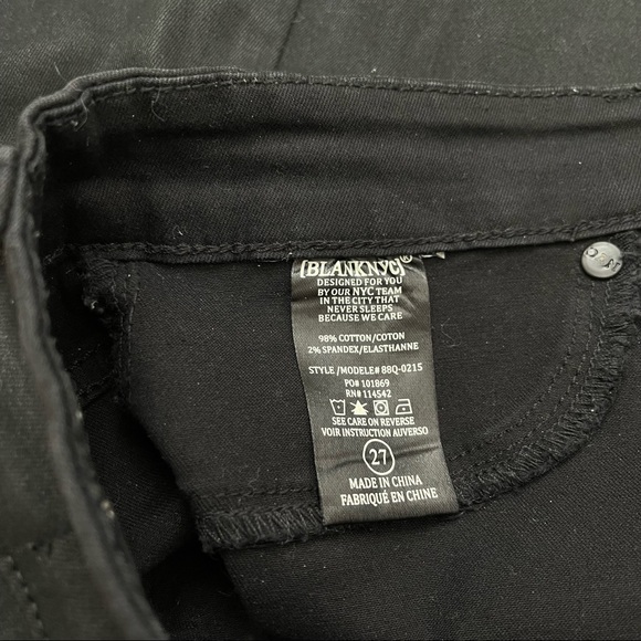 [Blank NYC] Coated Black Denim Mini Skirt - Picture 7 of 8